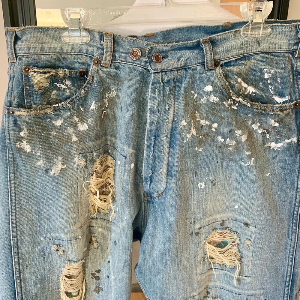 MAGNOLIA PEARL Calico Miner Distressed Denim Trouser Jeans - Picture 4 of 8